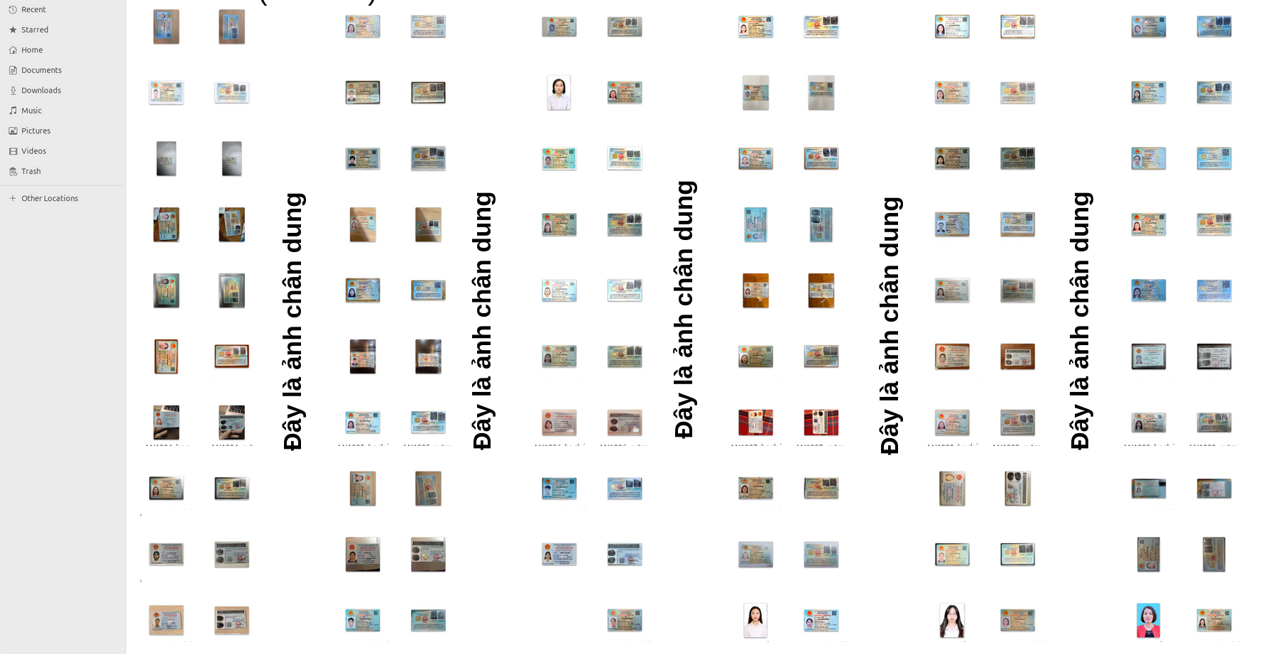 File explorer showing downloaded national ID card photos